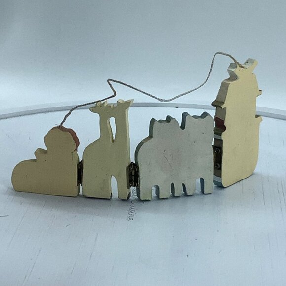 Noah's Ark Ornament 2.75" x 6" 4 Mini Panels Giraffe Lion Elephant Christmas - Picture 5 of 5